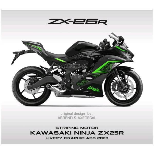 カワサキ ZX-25R 2023年モデル用 デカール ストライピングステッカー 全10色 カスタム
