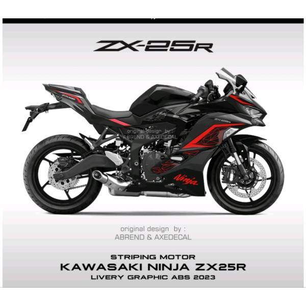 カワサキ ZX-25R 2023年モデル用 デカール ストライピングステッカー 全10色 カスタム