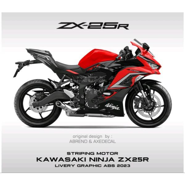 カワサキ ZX-25R 2023年モデル用 デカール ストライピングステッカー 全10色 カスタム