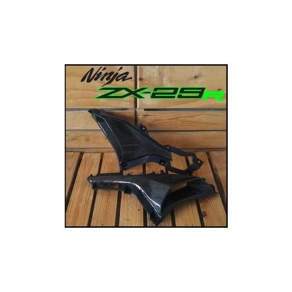 KAWASAKI ZX25R カスタム ウェットカーボン フロントサイドカバー エアダクト エアスクープ ボディガード プロテクト 左右セット