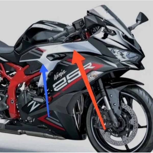 KAWASAKI ZX25R NINJA ウェットカーボン ニーグリップカバー サイドカバー タンクサイドカバー