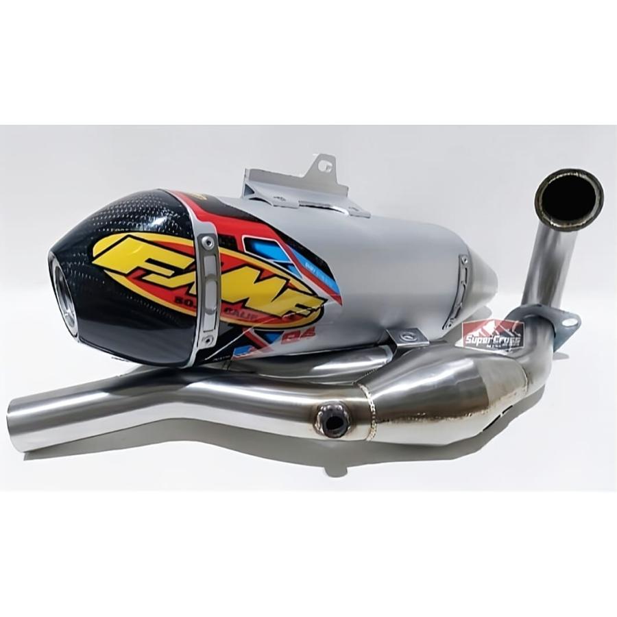 HONDA CRF250L/RALLY FMF Q4 フルエキゾーストマフラー カーボンエンド MD47 シルバー