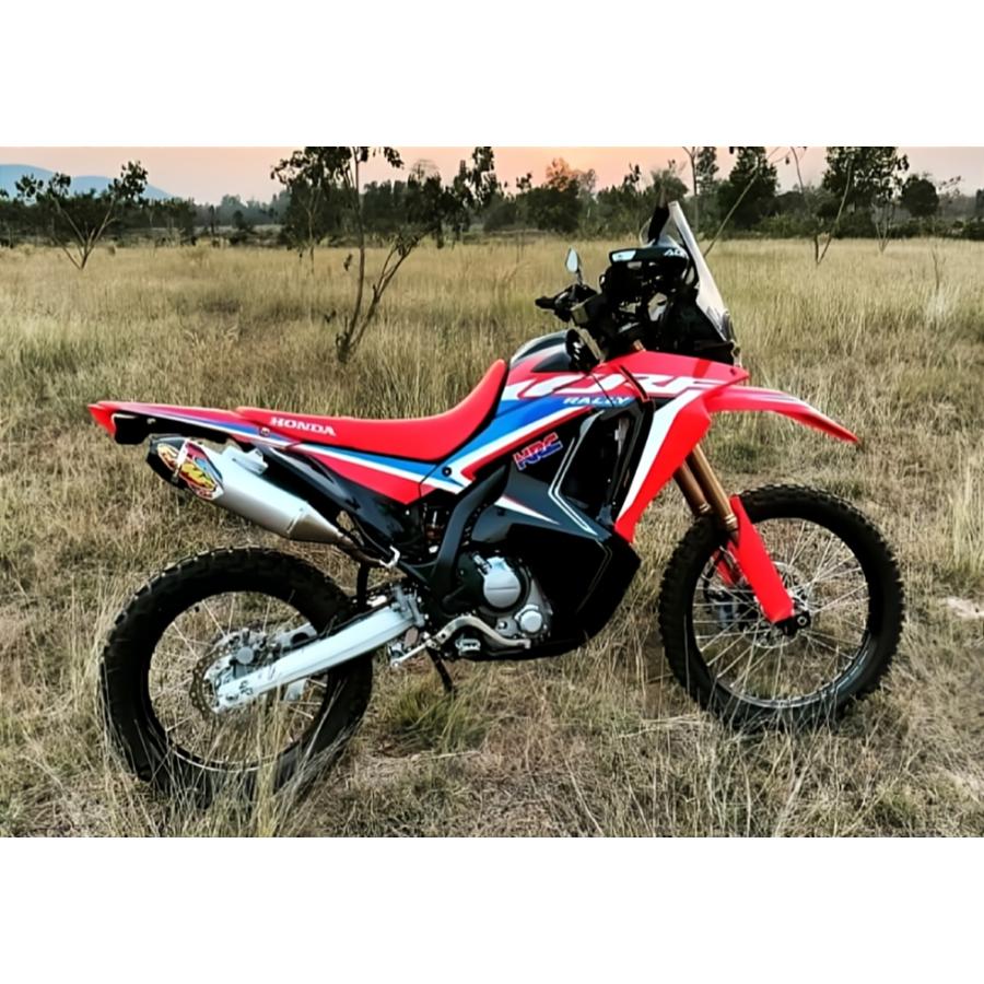 HONDA CRF250L/RALLY FMF Q4 フルエキゾーストマフラー カーボンエンド MD47 シルバー