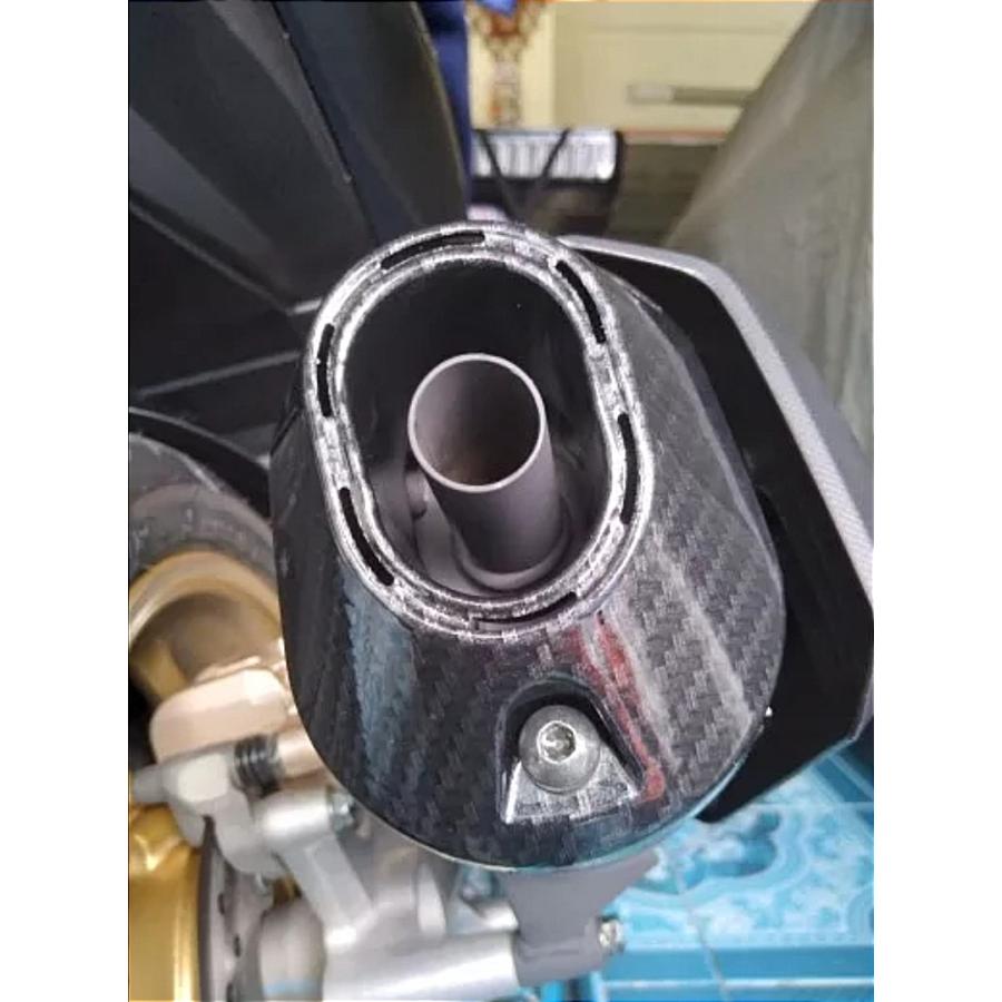 HONDA PCX125/160 カーボン調マフラーエンドキャップ カバー JK05/KF47