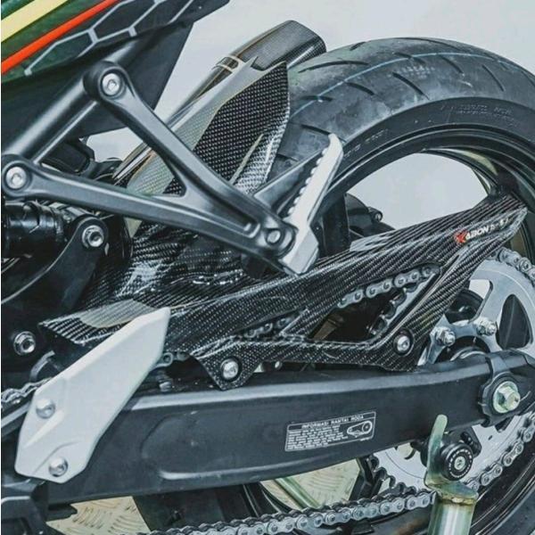 KAWASAKI ZX25R カスタム ウェットカーボン フロントフェンダー＆ギアカバー セット 計2点