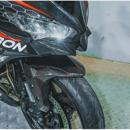KAWASAKI ZX25R カスタム ウェットカーボン フロントフェンダー＆ギアカバー セット 計2点