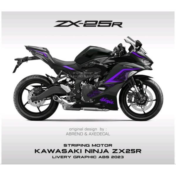 カワサキ ZX-25R 2023年モデル用 デカール ストライピングステッカー 全10色 カスタム