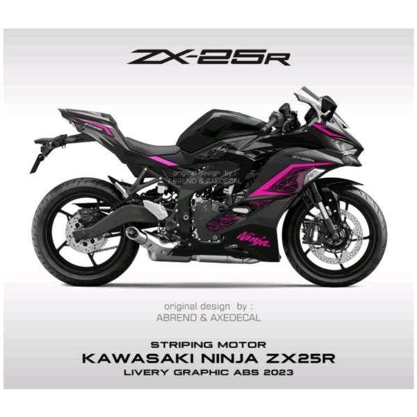 カワサキ ZX-25R 2023年モデル用 デカール ストライピングステッカー 全10色 カスタム
