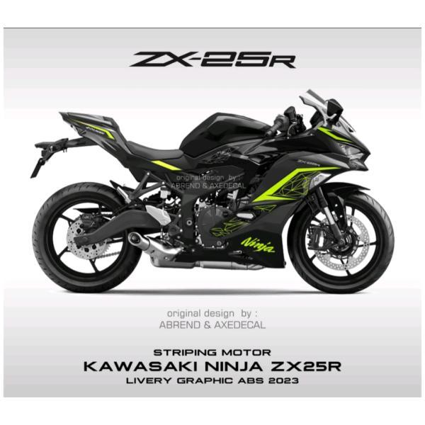 カワサキ ZX-25R 2023年モデル用 デカール ストライピングステッカー 全10色 カスタム