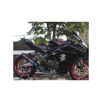 フルエキゾーストマフラー ステンレス サイレンサーカーボン調 R25 MT25 CBR250R CBR250RR Ninja 250 FI