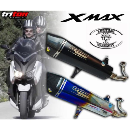 フルエキゾーストマフラー フルシステムマフラー ステンレス サイレンサーカーボン調 XMAX 250cc