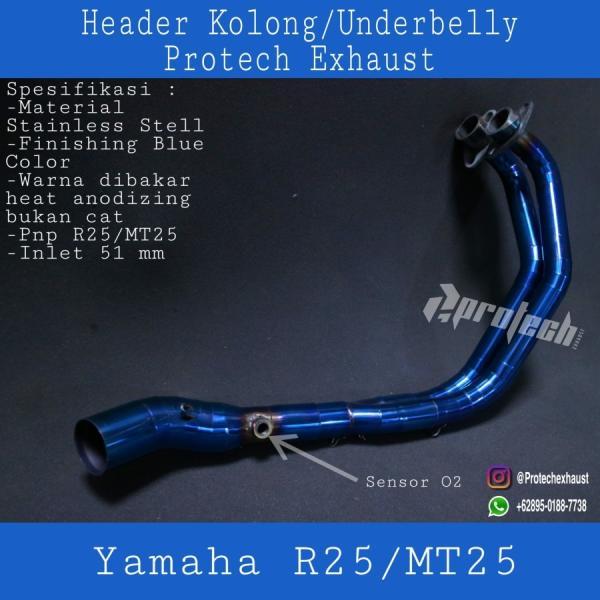 YAMAHA R25 MT25 エキゾーストパイプ フルステンレス ブルームーン 51mm エキパイ