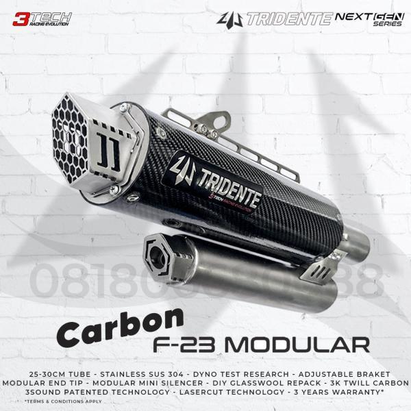 Tridente F23 YAMAHA NMAX125 155 フルエキゾーストマフラー カーボン調 音量3段階調整