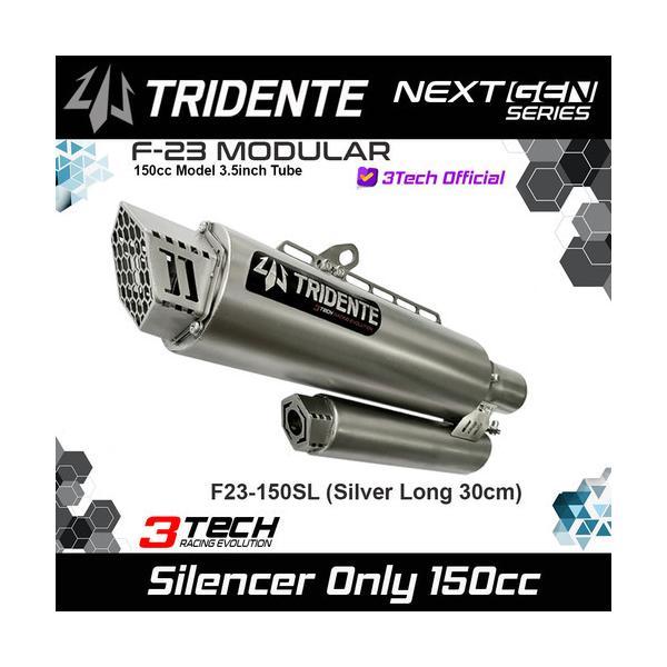 Tridente F23 YAMAHA NMAX125 155 フルエキゾーストマフラー シルバー 音量3段階調整