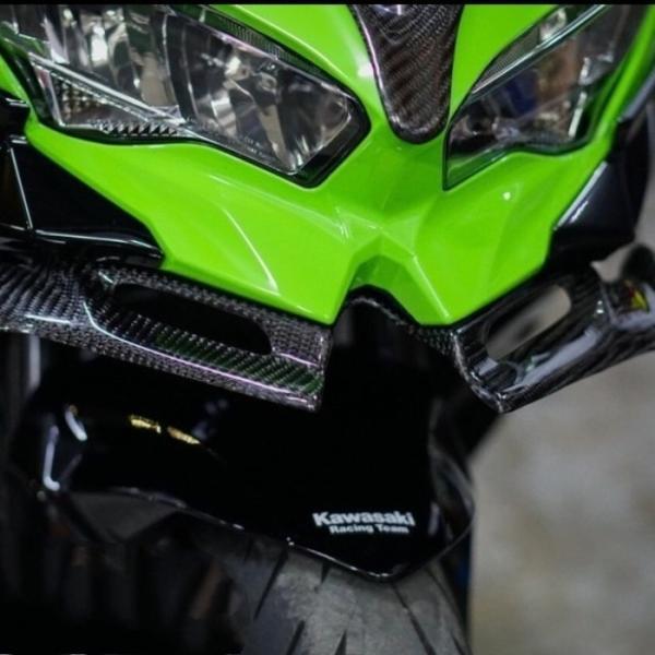 KAWASAKI ZX25R ウィングレット エアロパーツ カーボン調 エアダクト PnP フロントウィング フロントウイング
