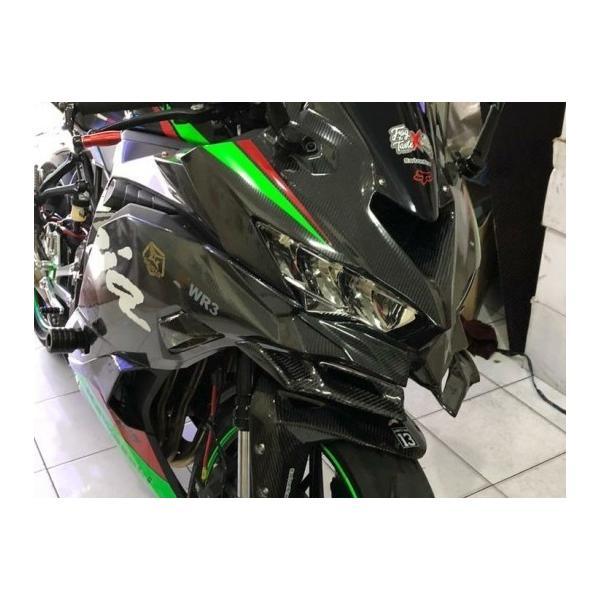 KAWASAKI ZX25R ウィングレット エアロパーツ カーボン調 エアダクト PnP フロントウィング フロントウイング