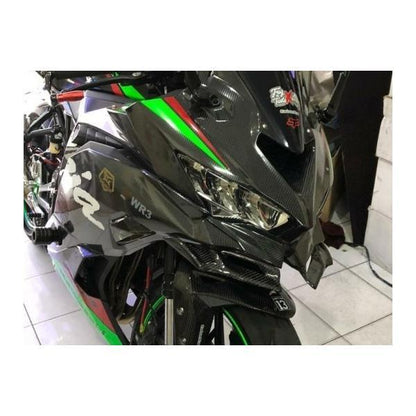 KAWASAKI ZX25R ウィングレット エアロパーツ カーボン調 エアダクト PnP フロントウィング フロントウイング