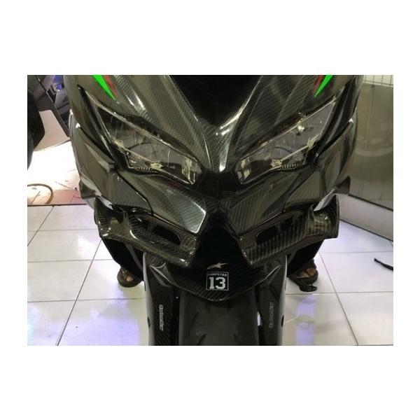 KAWASAKI ZX25R ウィングレット エアロパーツ カーボン調 エアダクト PnP フロントウィング フロントウイング