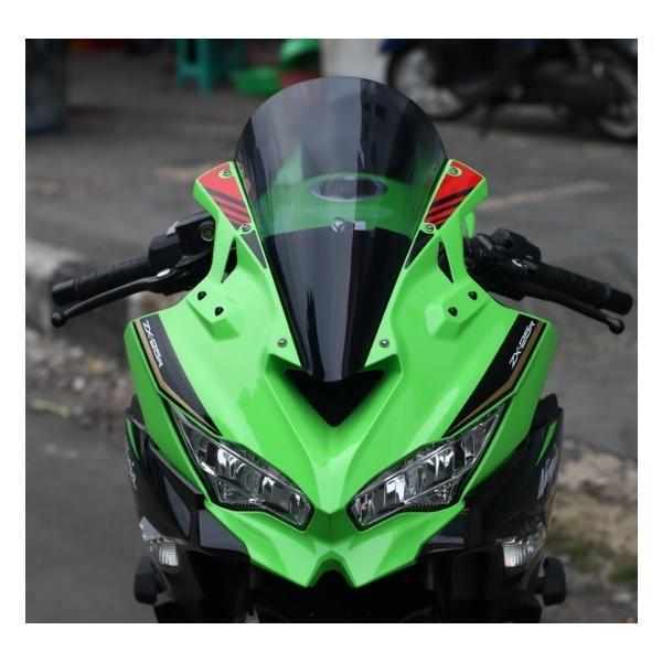KAWASAKI ZX25R バイザー スクリーン ウインドシールド ショートタイプ ブラックスモーク