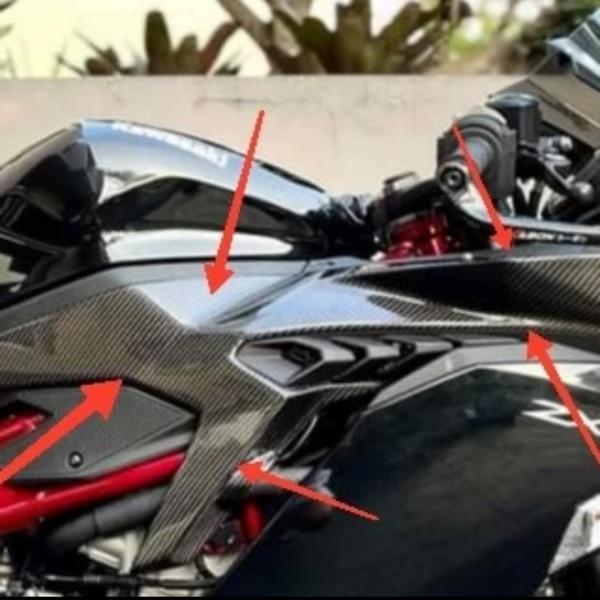 KAWASAKI ZX25R NINJA ウェットカーボン ニーグリップカバー サイドカバー タンクサイドカバー
