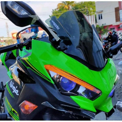 KAWASAKI ZX25R NINJA プロジェクター ヘッドライト デーモンアイ グリーンorブルー ウィンカー内蔵