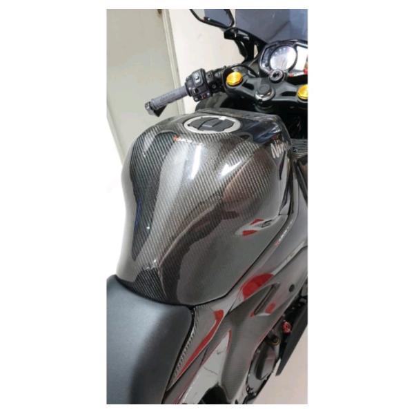KAWASAKI ZX25R カスタム カーボン調 ハーフタンクパッド ハーフタンクカバー
