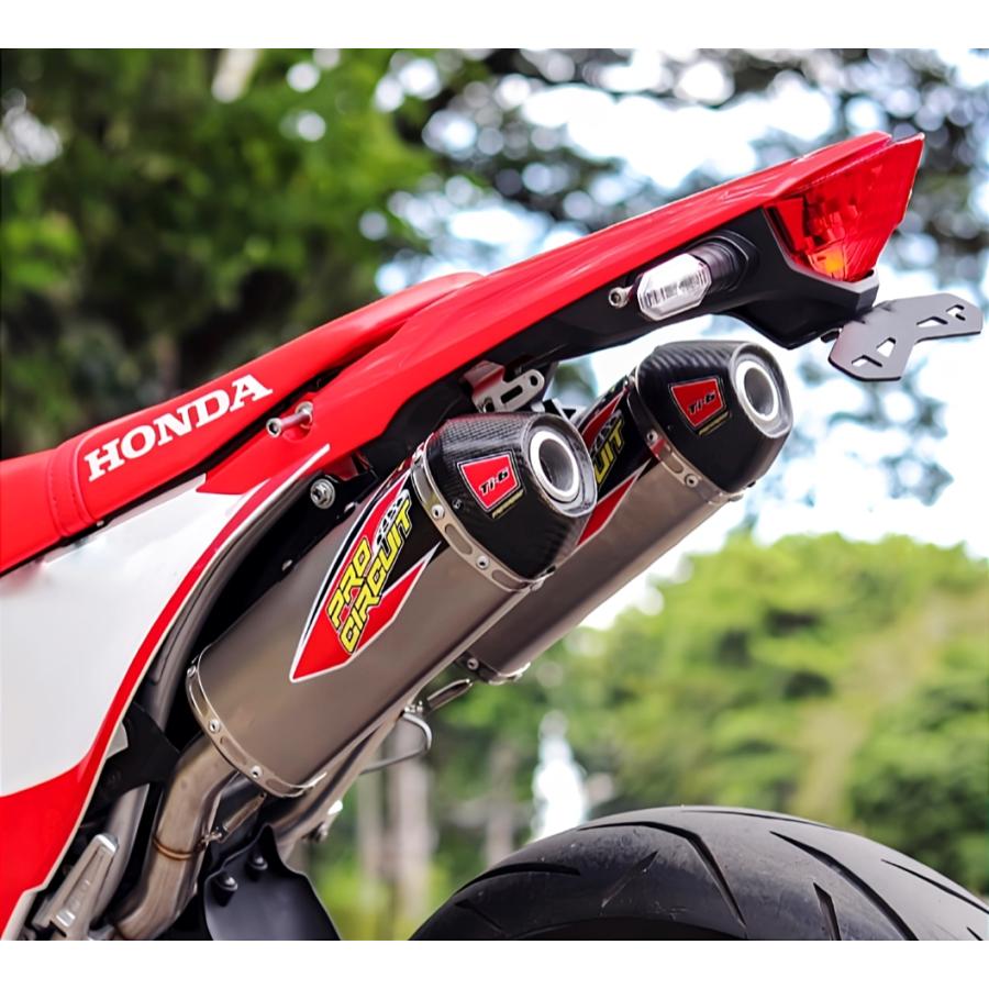 HONDA CRF250L/RALLY Pro Circuit Ti6 フルエキゾーストツインマフラー MD47 カーボンエンド