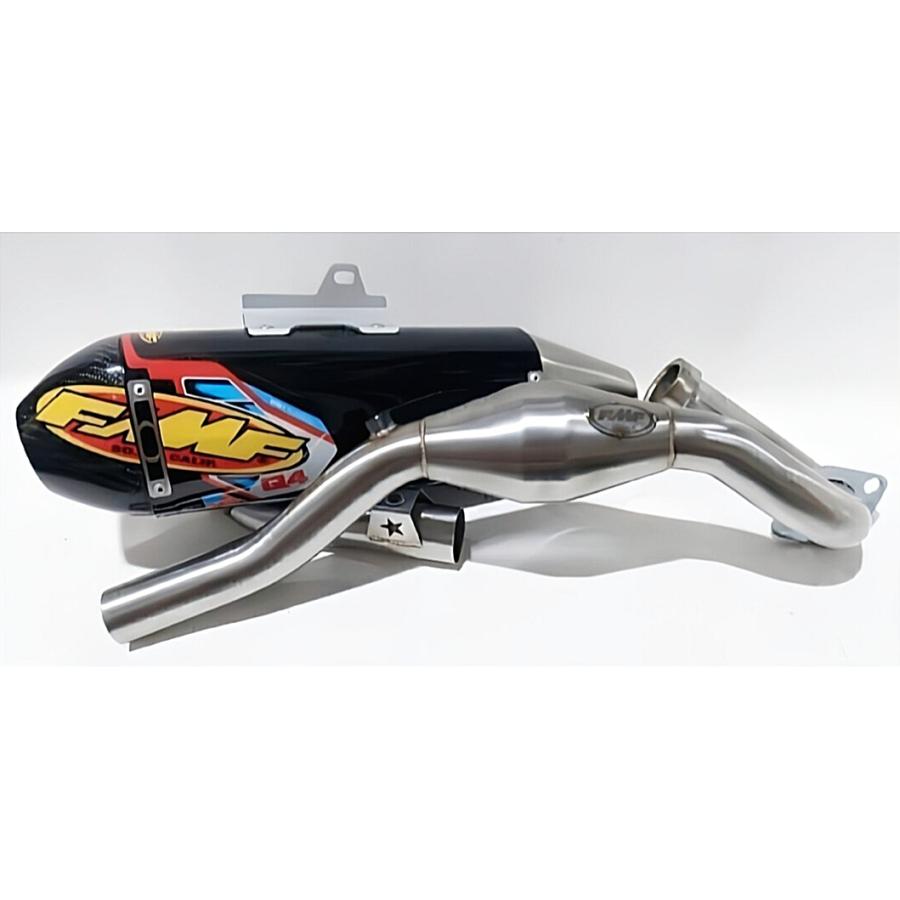 HONDA CRF250L/RALLY FMF Q4 フルエキゾーストマフラー カーボンエンド MD47 ブラック