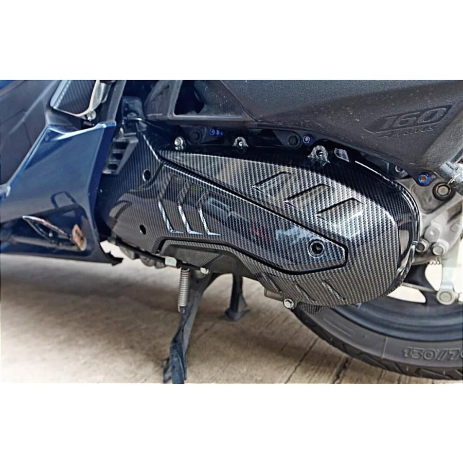 HONDA PCX125/160 ADV160 カーボン調クランクケースカバーセット JK05/KF47 KF54